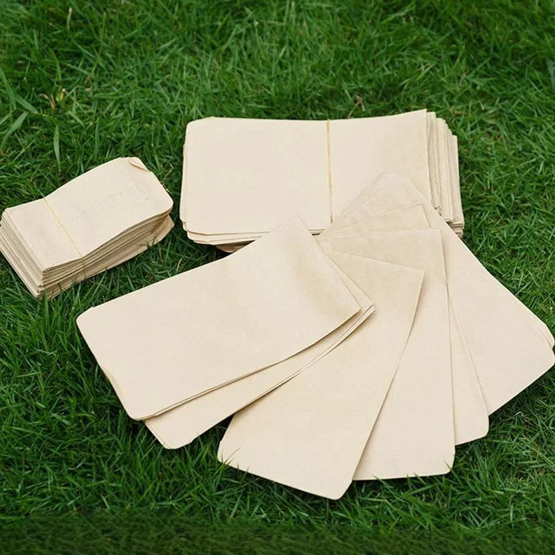 Kraft Paper Gift Bags 100pcs - Mini Envelopes for Candy & Cookies