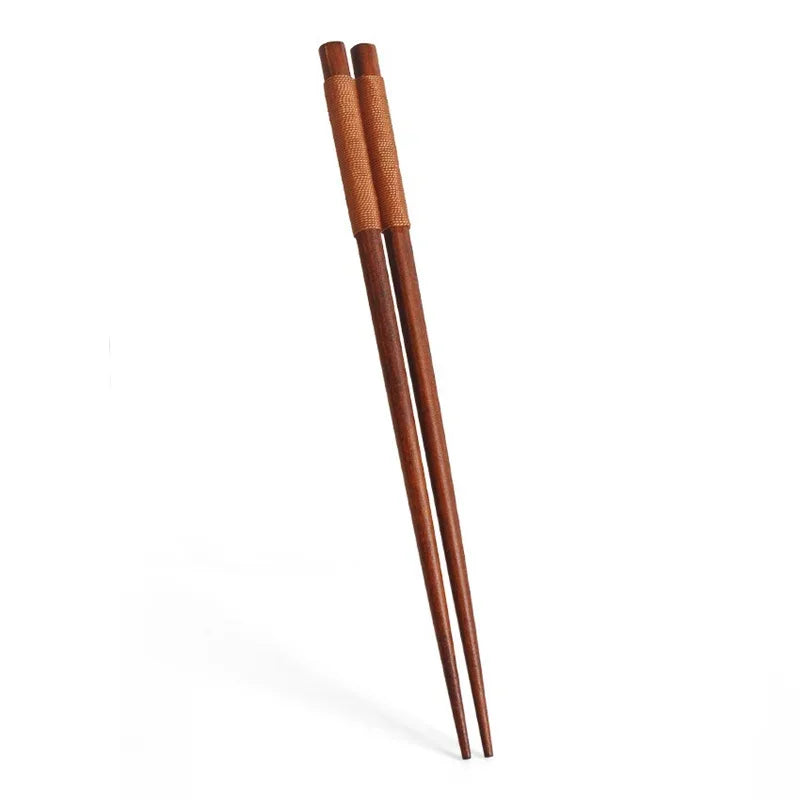 3Pcs Japanese Wooden Reusable Sushi Chopsticks Spoon Cutlery Set Non-slip Travel Dinnerware Suit Tableware Kitchen Tools