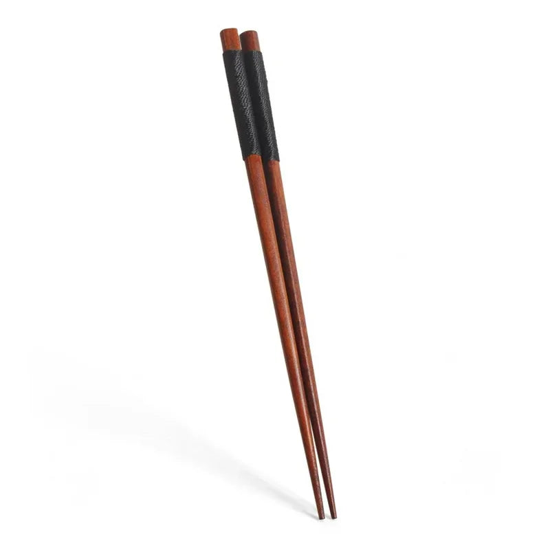 3Pcs Japanese Wooden Reusable Sushi Chopsticks Spoon Cutlery Set Non-slip Travel Dinnerware Suit Tableware Kitchen Tools