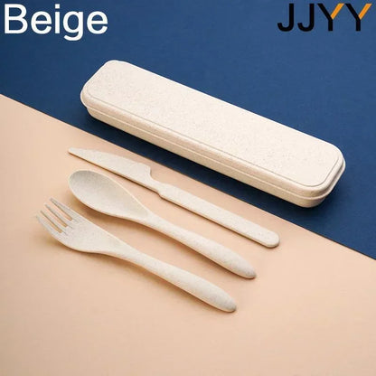 Bamboo Kitchen Utensils: Cutlery Set Eco-Friendly Travel Utensils with Case