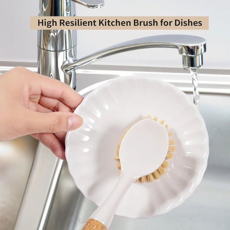 Dish Brush Set - 2 Pack Skillet Scrubbers