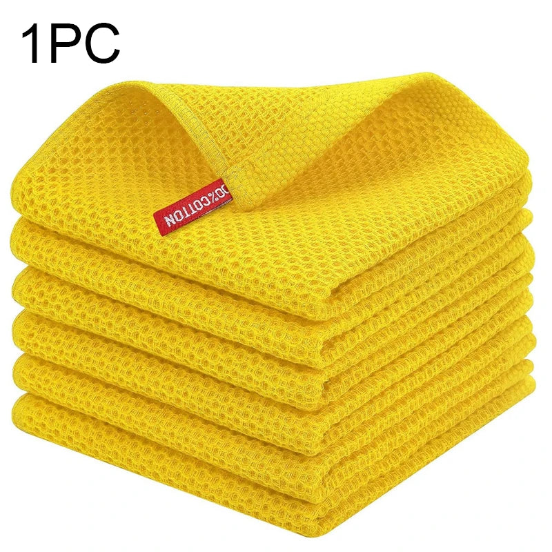 Cotton Honeycomb Dishcloth - Soft, Absorbent, Quick-Dry