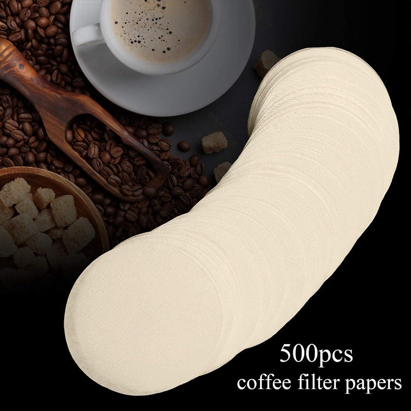 Coffee Filters - 500 Pcs Disposable Paper Rounds