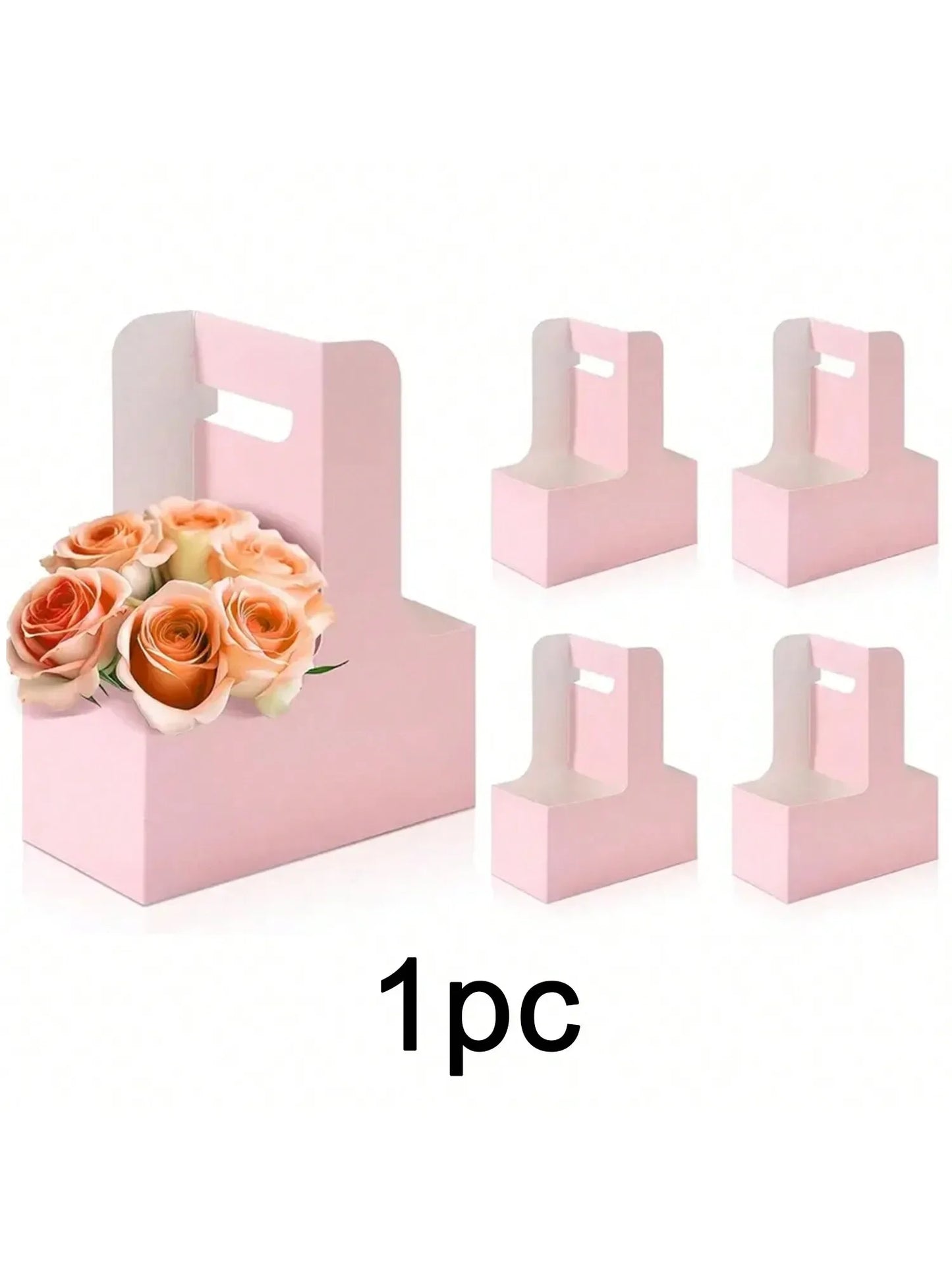 Kraft Paper Flower Bouquet Gift Bags with Handle