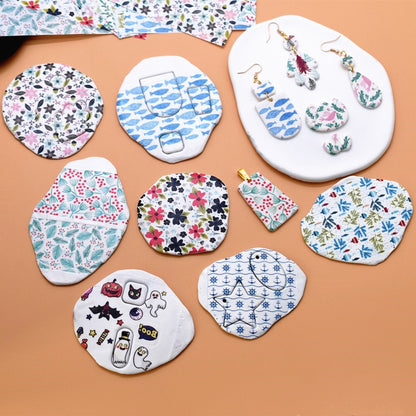 Transfer Paper for Polymer Clay - Forest Floral Design