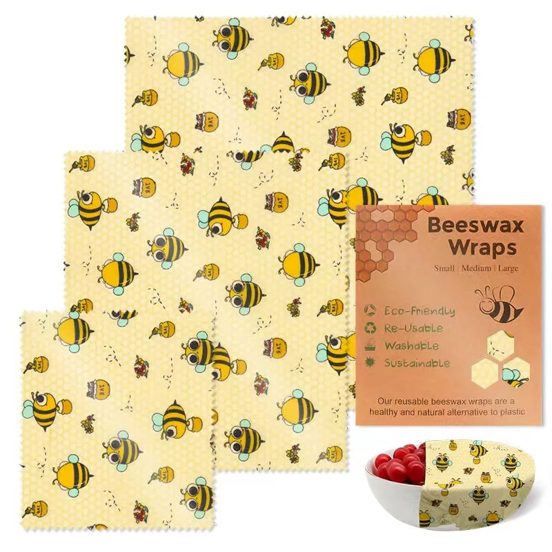 Reusable Beeswax Wraps - Eco-Friendly Food Storage