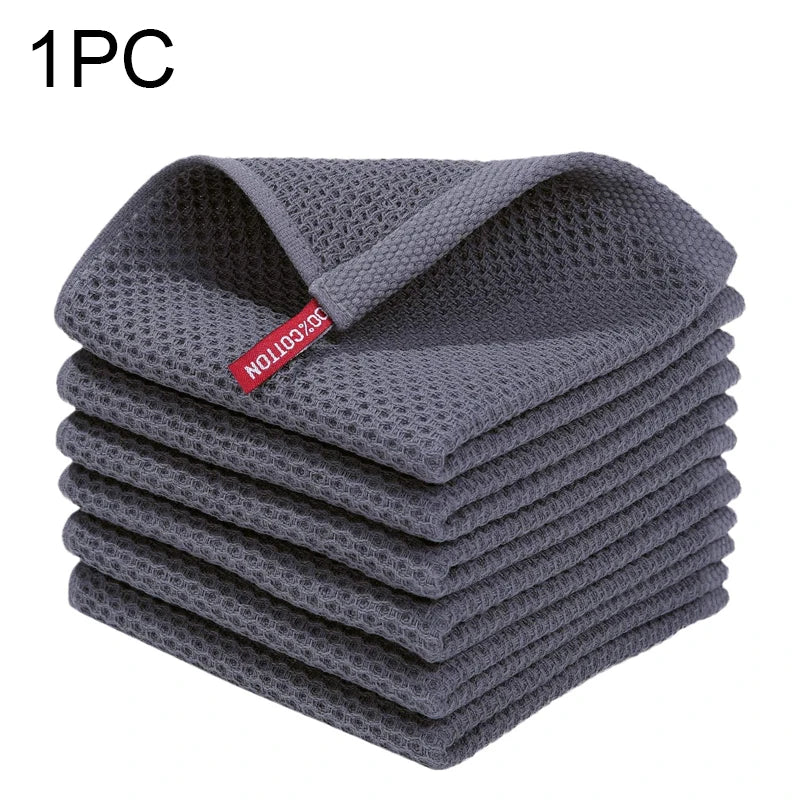 Cotton Honeycomb Dishcloth - Soft, Absorbent, Quick-Dry