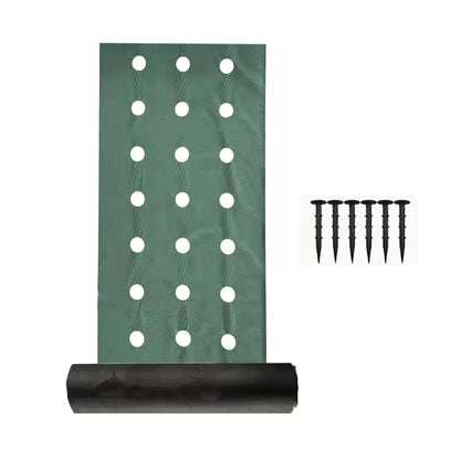 Pre-punched Holes Perforated Grass Proof Cloth Double Layer Breathable Permeable Weed Barrier Cloth Biodegradable