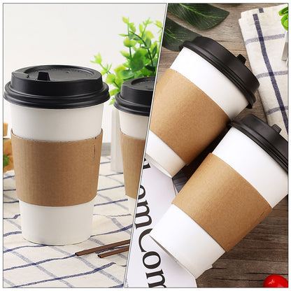 Paper Cup Insulation: Heat Insulation Cup Sleeves - 50 Pcs Corrugated Coffee Protectors